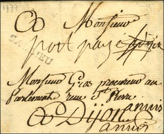 SAULIEU (L N° 2) Sur Lettre Pour Dijon Réexpédiée à Nuis. Au Recto, Mention Manuscrite '' Port Payé à Dijon ''. 1777. -  - 1701-1800: Precursores XVIII