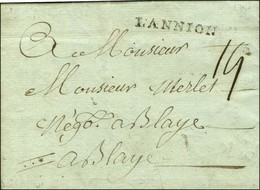 LANNION (L N° 2) (34 Mm) Sur Lettre Avec Texte Daté 1791. - TB / SUP. - R. - 1701-1800: Vorläufer XVIII