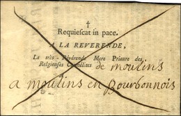 Lettre Avec Texte Daté De Nantes 1759 Adressée En Franchise Des Carmélites à Moulins. - TB / SUP. - 1701-1800: Précurseurs XVIII