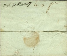 53 / VERDUN-S-MEUSE Sur Lettre Avec Texte Daté 1er Fructidor An 2 Pour Nancy. Au Verso, Deb De Nancy (au Tampon). - SUP. - 1701-1800: Precursores XVIII