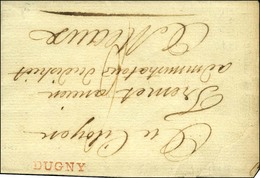 DUGNY Rouge Sur Lettre Avec Texte Daté 1795. - TB / SUP. - RR. - 1701-1800: Precursors XVIII