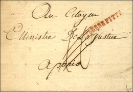 PIERREFITTE Rouge Sur Lettre Avec Texte Daté An 4. - TB / SUP. - R. - 1701-1800: Vorläufer XVIII