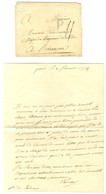 P (L N° 14) Sur Lettre Avec Texte Daté Du 9 Janvier 1774. - TB. - R. - 1701-1800: Précurseurs XVIII