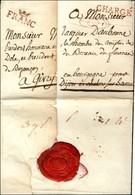 FRANC Couronné (rouge, 23 Mm) (L N° 47) Sur Lettre Chargée Avec Pliage Et Cachet De Cire Au Verso. 1789. - TB / SUP. - R - 1701-1800: Precursores XVIII