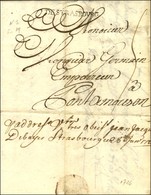 DESTRASBOVRG (L N° 3) Sur Lettre Avec Texte Daté De Francfort Le 26 Janvier 1726 Pour Pont à Mousson. Au Verso, Mention  - 1701-1800: Precursors XVIII