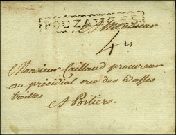 Marque Postale Encadrée POUZAUGES (L N° 3) Sur Lettre Avec Texte Daté Du 8 Janvier 1790. - SUP. - R. - 1701-1800: Precursori XVIII