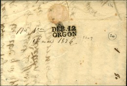 DÉB.12 / ORGON. 1826. - SUP. - R. - 1801-1848: Précurseurs XIX