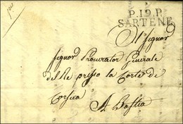 P.19.P. / SARTENE Sur Lettre Avec Texte Daté 1822. - SUP. - R. - 1801-1848: Précurseurs XIX