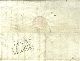 DEB. 37 / LA COTE / ST ANDRE Sur Lettre Avec Texte Daté 1813. - TB / SUP. - R. - 1801-1848: Precursores XIX