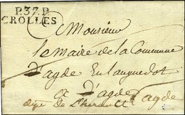 P.37.P. / CROLLES Sur Lettre Avec Texte Daté 1806. - SUP. - RR. - 1801-1848: Precursors XIX