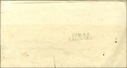DEB. 48 / VALOGNES Bleu Sur Lettre Avec Texte Daté 1814. - TB / SUP. - R. - 1801-1848: Vorläufer XIX