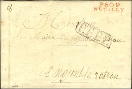 P.60.P. / NEUILLY Rouge Sur Lettre Avec Texte Daté. 1823. - SUP. - R. - 1801-1848: Precursores XIX