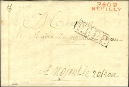 P.60.P. / NEUILLY Rouge Sur Lettre Avec Texte Daté. 1823. - SUP. - R. - 1801-1848: Precursori XIX