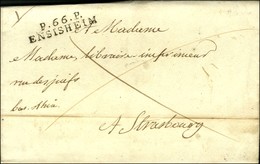 P.66.P. / ENSISHEIM Sur Lettre Avec Texte Daté. 1823. - SUP. - 1801-1848: Precursors XIX
