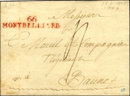 66 / MONTBELLIARD Rouge Sur Lettre Sans Texte Datée An 10. - TB / SUP. - RR. - 1801-1848: Précurseurs XIX