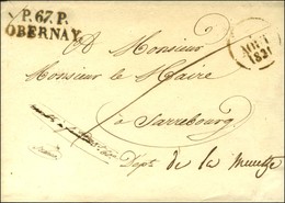 P. 67. P. / OBERNAY Sur Lettre Avec Texte Daté 1831. - SUP. - RR. - 1801-1848: Precursors XIX