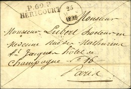 P. 69. P. / HERICOURT Sur Lettre Avec Texte Daté 1829. - SUP. - R. - 1801-1848: Précurseurs XIX