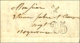 12 / Cuges, Taxe 25 DT. 1852. - SUP. - R. - Other & Unclassified