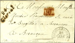 Cursive 24 / Clerval + P.P. Rouge Càd T 13 BAUME-LES-DAMES (24). 1835. - TB. - Other & Unclassified