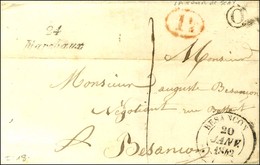 Cursive 24 / Marchaux Càd T 14 BESANÇON Taxe 1 Sur Lettre Locale. 1842. - TB. - Altri & Non Classificati