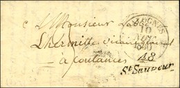 Cursive 48 / St Sauveur + Càd T 12 VALOGNES (48) Sur Lettre Pour Coutances. 1830. - SUP. - RR. - Otros & Sin Clasificación