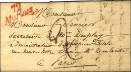 Cursive Rouge 72 / Marines Sur Lettre Pour Paris. 1831. - SUP. - R. - Altri & Non Classificati