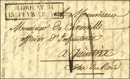Cachet D'essai Encadré De Février 28 : LORIENT 54 / 15 FEVRIER 1828 (cote : 1400). - SUP. - RR. - Other & Unclassified