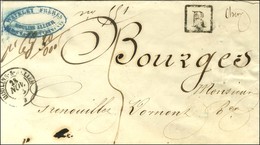 Càd T 15 MOULINS-S-ALLIER 3 Sur Lettre Recommandée Pour Bourges. Au Recto, R Noir Et Taxe 5. 1853. - TB / SUP. - Otros & Sin Clasificación