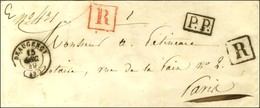 Càd T 15 BEAUGENCY (43 Sur Lettre Au 1er échelon Recommandée Pour Paris. Au Recto, P.P. Noir Et R Noir Et Rouge. 1849. - - Autres & Non Classés