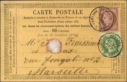 Càd T 18 AUBAGNE / BOUCHES-DU-RHÔNE / N° 53 + 54 Sur CP Pour Marseille. 1876. - TB / SUP. - Sonstige & Ohne Zuordnung