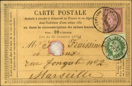 Càd T 18 AUBAGNE / BOUCHES-DU-RHÔNE / N° 53 + 54 Sur CP Pour Marseille. 1876. - TB / SUP. - Altri & Non Classificati