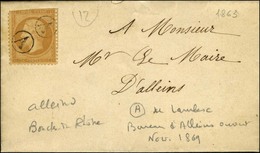 B Rur A (2 Frappes) / N° 21 Def Sur Lettre Avec Texte Daté Alleins Le 29 Avril 1863 Adressée Localement. - TB. - Otros & Sin Clasificación