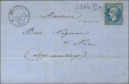 GC 2240 B / N° 22 Càd T 15 B MARSEILLE B (12) (Saint Jérôme). 1863. - TB / SUP. - R. - Altri & Non Classificati