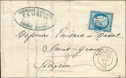 GC 4370 / N° 60 Càd T 17 CHIRAC (46) Sur Lettre. 1874. - TB / SUP. - Altri & Non Classificati