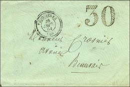 Càd T 22 FEUQUIERES (58) Taxe 30 DT Remplie à La Plume. 1861. - SUP. - Sonstige & Ohne Zuordnung
