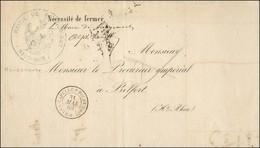 Càd T 15 LA CHAPELLE-S-ROUGEMONT / B. M. Sur Lettre En Franchise Retournée De Belfort Pour Belfort. 1868. - TB / SUP. -  - Altri & Non Classificati