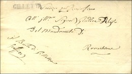 GILLETTA Sur Lettre En Franchise Pour Roquesteron. 1835. - TB / SUP. - R. - Andere & Zonder Classificatie