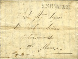 MP S. SALVATORE Sur Lettre Avec Texte De San Stefano Le 20 Août 1837 Adressée En Franchise à Illonza. - TB / SUP. - R. - Andere & Zonder Classificatie