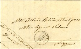 Càd TURBIA / C 13 7 60 Sur Lettre En Franchise Pour Nice. Cachet Posthume (durée Juin à Octobre 1860). - TB / SUP. - R. - Andere & Zonder Classificatie