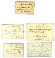 Lot De 11 Lettres D'Auxerre : 1 Marque Postale Du 17e Et 10 Du 18e. - TB. - Andere & Zonder Classificatie