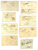 Lot De 22 Lettres D'Auxerre : 4 Documents, 2 Marques Postales De Département, 7 PD, 5 PP, 1 DEB Et 3 Càd. - TB. - Autres & Non Classés