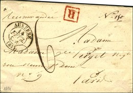 Càd T 13 AUXERRE (83) Sur Lettre Recommandée. 1839. - TB / SUP. - Otros & Sin Clasificación