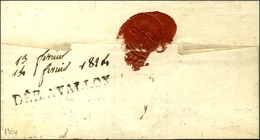 DEB. AVALLON Sur Lettre Avec Texte Daté. 1814. - TB / SUP. - Autres & Non Classés