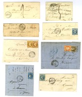 Lot De 12 Lettres De L'Isle Sur Serrein : Cursives, PC Et GC. - TB. - Other & Unclassified