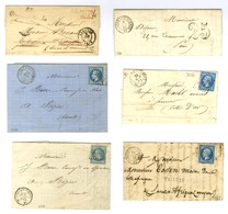 Lot De 6 Lettres De Carré Les Tombes : Cursives, PC Et GC. - TB. - Autres & Non Classés