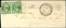 GC 3385 / N° 12 Paire (1 Ex Def) Càd T 22 SERBONNES (83) Sur Lettre Avec Texte Daté De Vimieux. 1863. - TB. - Sonstige & Ohne Zuordnung