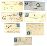 Lot De 7 Lettres De Thorigny-s-Oreuse : Cursives, PC Et GC Dont GC Bleu. - TB. - Autres & Non Classés