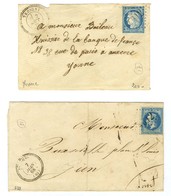 Lot De 2 Lettres : GC 4012 / N° 29 Càd T 22 TREIGNY 1868 Et GC 4012 / N° 60 Càd T 24 1872. - TB. - Autres & Non Classés