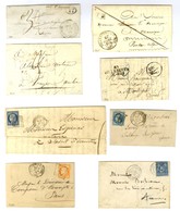 Lot De 12 Lettres De Villeneuve Le Roy : PD, Càd, Grilles, PC Et GC. - TB. - Autres & Non Classés