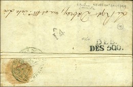 DEB. / DES 500. (bleu) Sur LAS De François De Neufchâteau Datée De Paris Le 13 Floréal An 7. - TB. - Lettres Civiles En Franchise